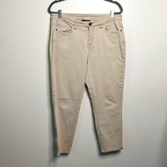 Lane Bryant Beige Denim Pants/jeans Size 16 EUC - Picture 1 of 5